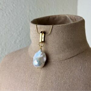 Baroque Pearl Gold Plated Enhancer Pendant